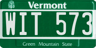VT license plate WIT573