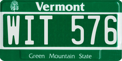 VT license plate WIT576