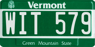 VT license plate WIT579