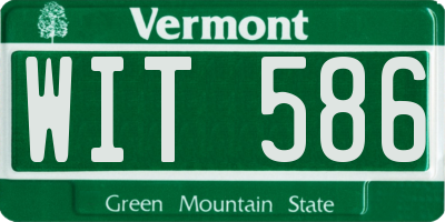 VT license plate WIT586