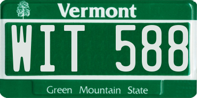 VT license plate WIT588