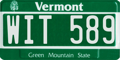 VT license plate WIT589