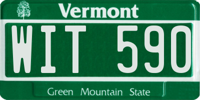 VT license plate WIT590