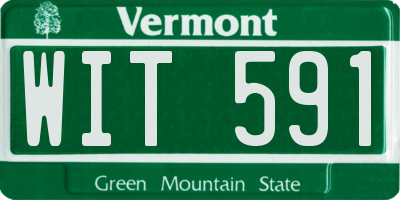 VT license plate WIT591