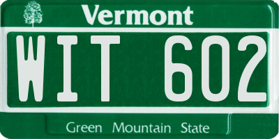 VT license plate WIT602