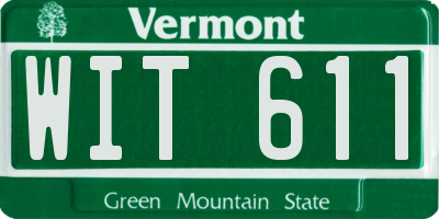 VT license plate WIT611