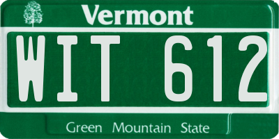 VT license plate WIT612