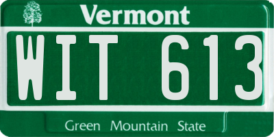 VT license plate WIT613