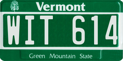 VT license plate WIT614
