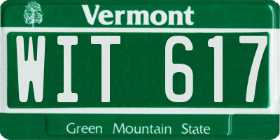 VT license plate WIT617