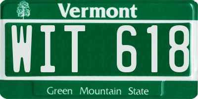 VT license plate WIT618