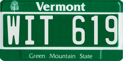 VT license plate WIT619
