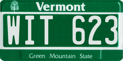 VT license plate WIT623