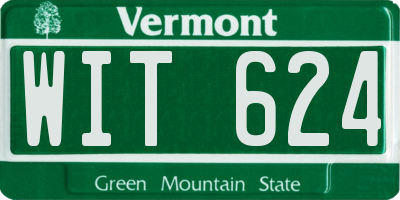 VT license plate WIT624