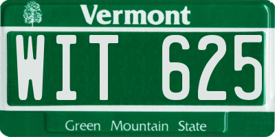 VT license plate WIT625