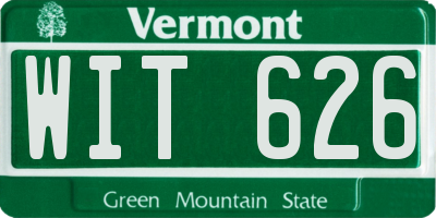 VT license plate WIT626