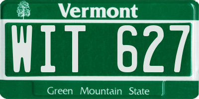 VT license plate WIT627