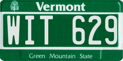 VT license plate WIT629