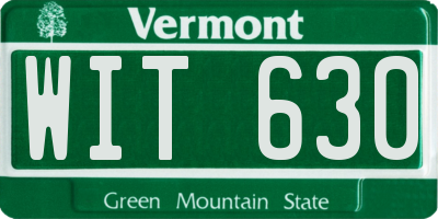 VT license plate WIT630