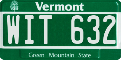 VT license plate WIT632