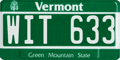 VT license plate WIT633