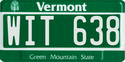 VT license plate WIT638