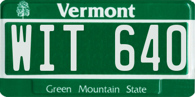 VT license plate WIT640