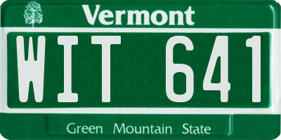 VT license plate WIT641