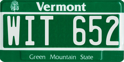 VT license plate WIT652