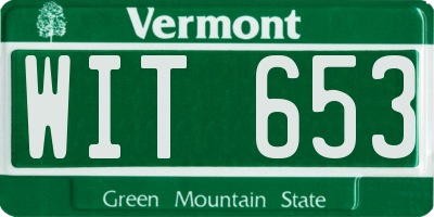 VT license plate WIT653