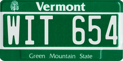 VT license plate WIT654