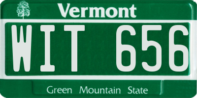 VT license plate WIT656