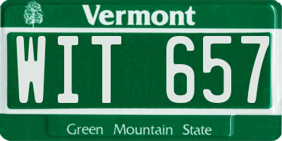 VT license plate WIT657