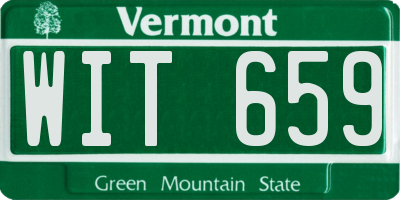 VT license plate WIT659