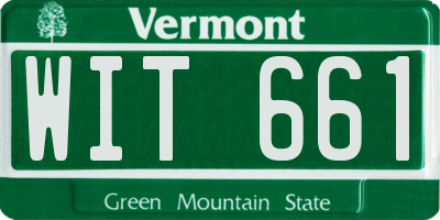 VT license plate WIT661
