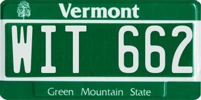 VT license plate WIT662
