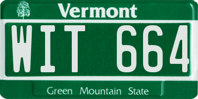 VT license plate WIT664