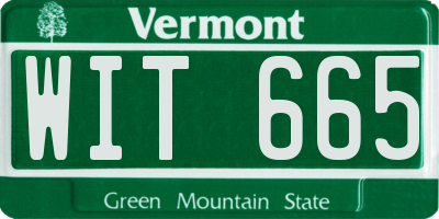 VT license plate WIT665