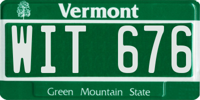 VT license plate WIT676