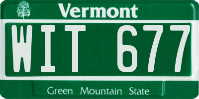VT license plate WIT677