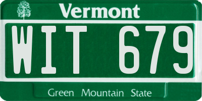 VT license plate WIT679