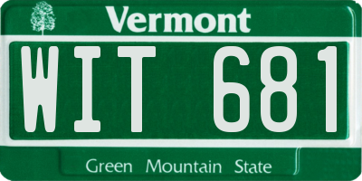 VT license plate WIT681