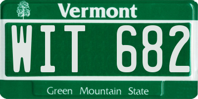 VT license plate WIT682