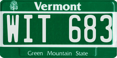 VT license plate WIT683