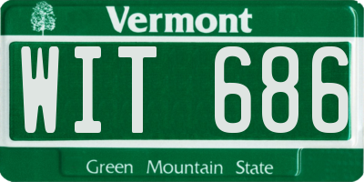 VT license plate WIT686