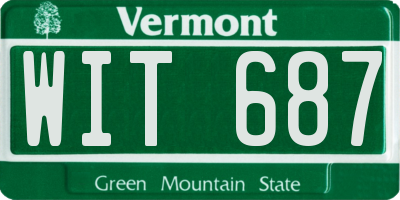 VT license plate WIT687