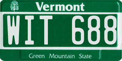 VT license plate WIT688