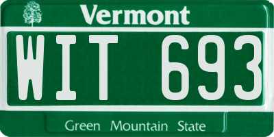VT license plate WIT693