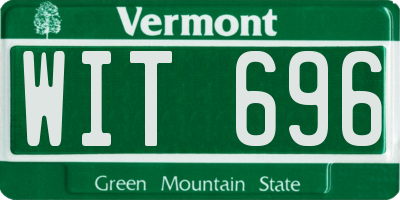 VT license plate WIT696