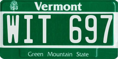 VT license plate WIT697
